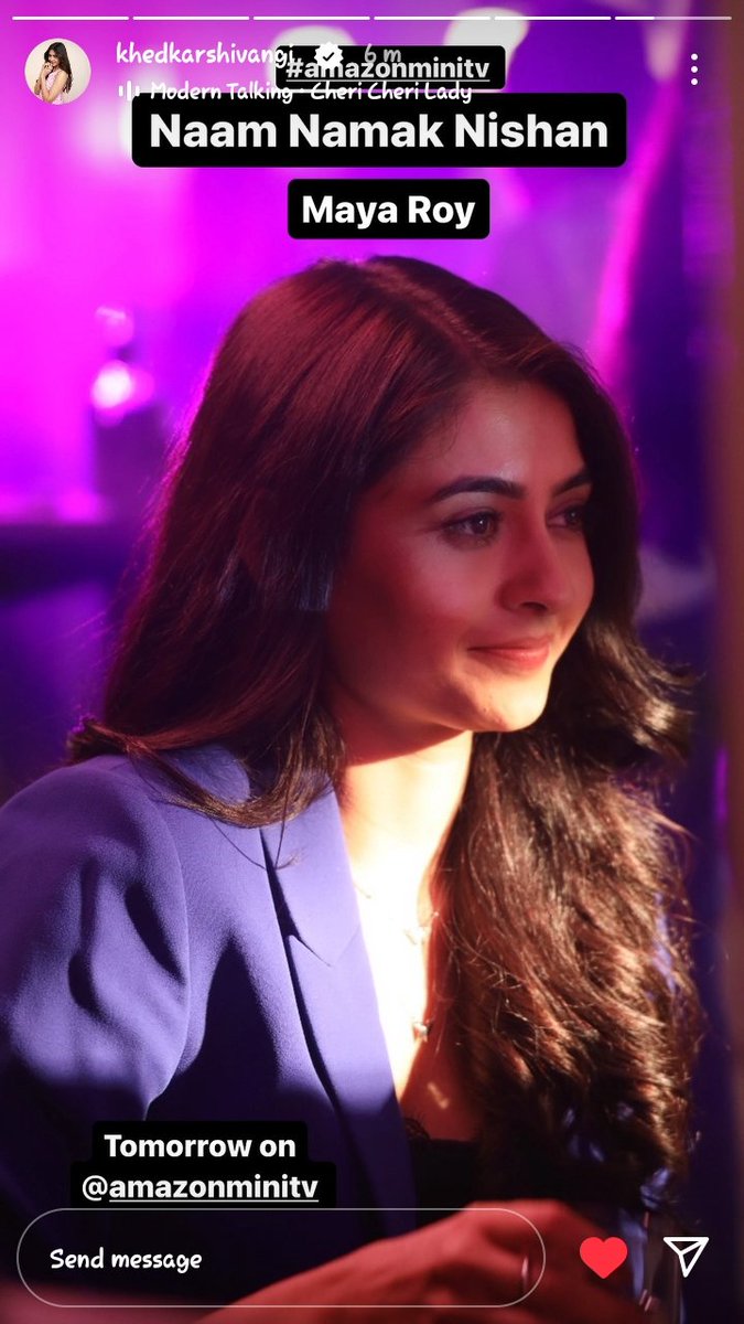 _itscuteme's tweet photo. Finally actress #ShivangiKhedkar is coming back onscreen...wishing you all the best @KhedkarShivangi β€
#MayaRoy is looking so classy , beautiful & elegant π₯
With modeling, please keep doing acting because you're a very talented actress π₯Ίπ§Ώ
@amazonminiTV
#NaamNamakNishan #NNN https://t.co/8ugIX0Mje5