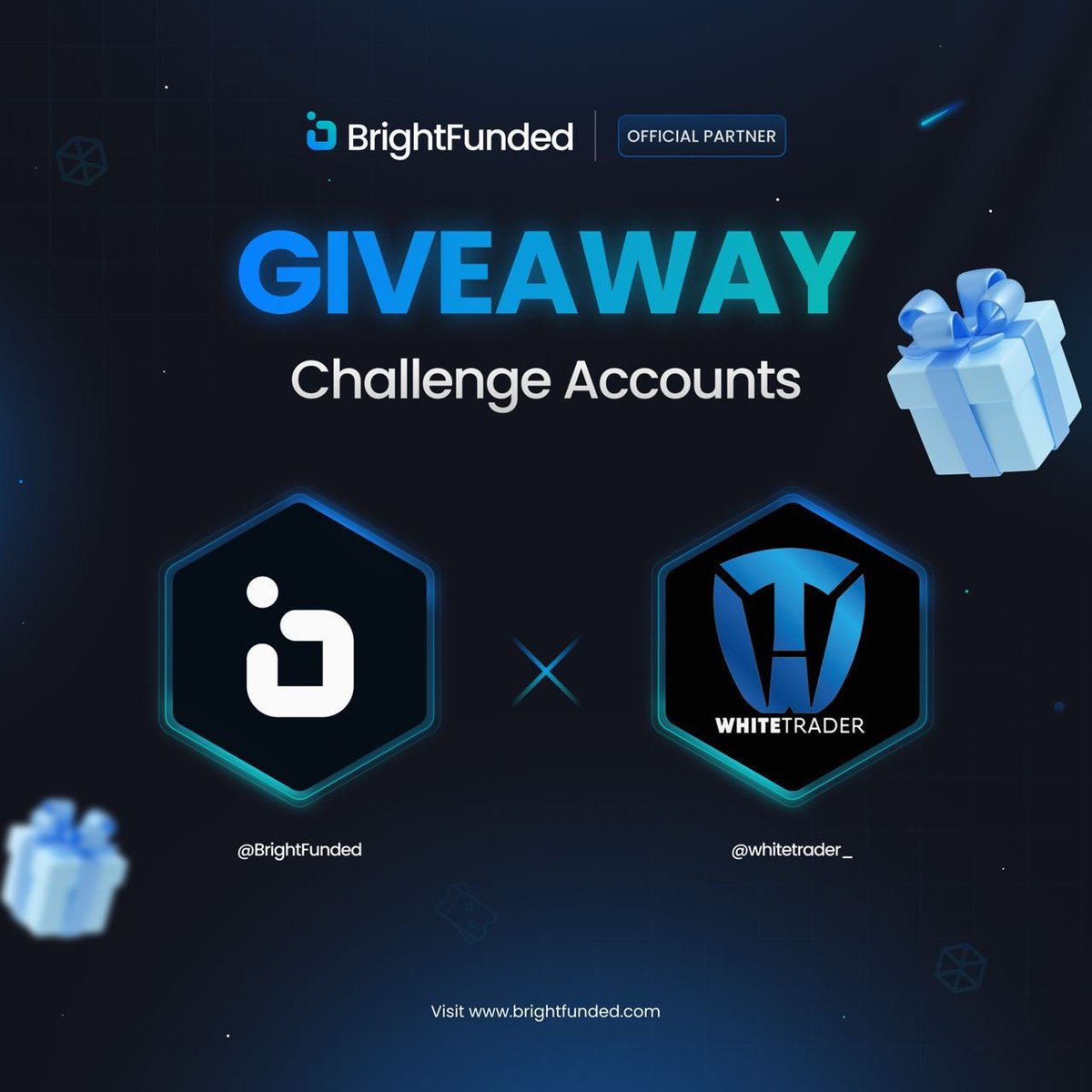 💵 30.000$ para 3 de vosotros

Como cada mes, sortearé challenges para vosotros, esta vez son 3 de 10.000$

Requisitos para participar: 
- Seguir a <a href="/WhiteTrader_/">White 🦅</a> <a href="/BrightFunded/">BrightFunded</a> y <a href="/BrightFundedES/">BrightFunded - Español</a>
- Dar like y RT 
- Menciona a 2 amigos