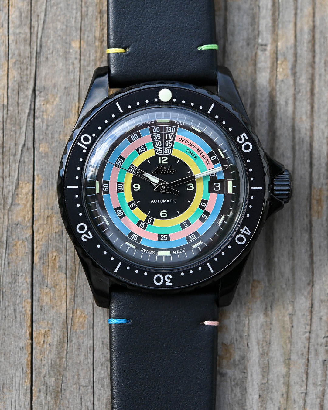 MONOCHROME Watches on X The vintage vibe Mido Ocean Star Decompression Timer 1961 is a complete package with unidirectional bezel and a colourful decompression table. All packed in a black PVD 40.5mm ...