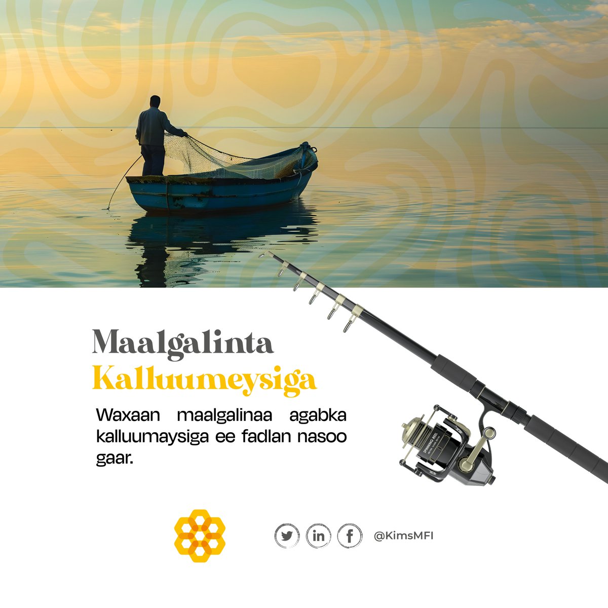 We provide affordable fishing equipment loans. Visit your nearest KIMS Branch.

#somalia #mogadishu #kimsmicrofinance