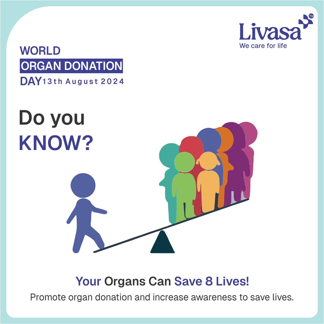 Do you know? One organ donor can save up to 8 lives! 🌍 Your decision to donate could be the gift of life for those in need. Let's raise awareness and promote organ donation—every pledge makes a difference!  #OrganDonation #SaveLives #GiftOfLife #LivasaCares