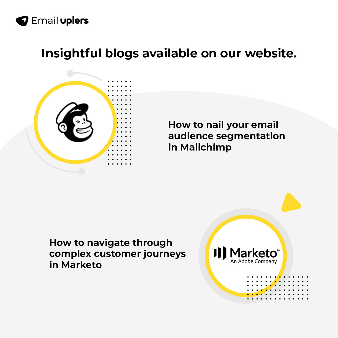 email_uplers's tweet image. f you’re struggling to leverage your ESP’s fullest potential and wrap your head around the latest technical features and updates, our subject matter experts are here to help! 👉 bit.ly/3SLL9dM

#emailserviceprovider #emailmarketing #emailexperts