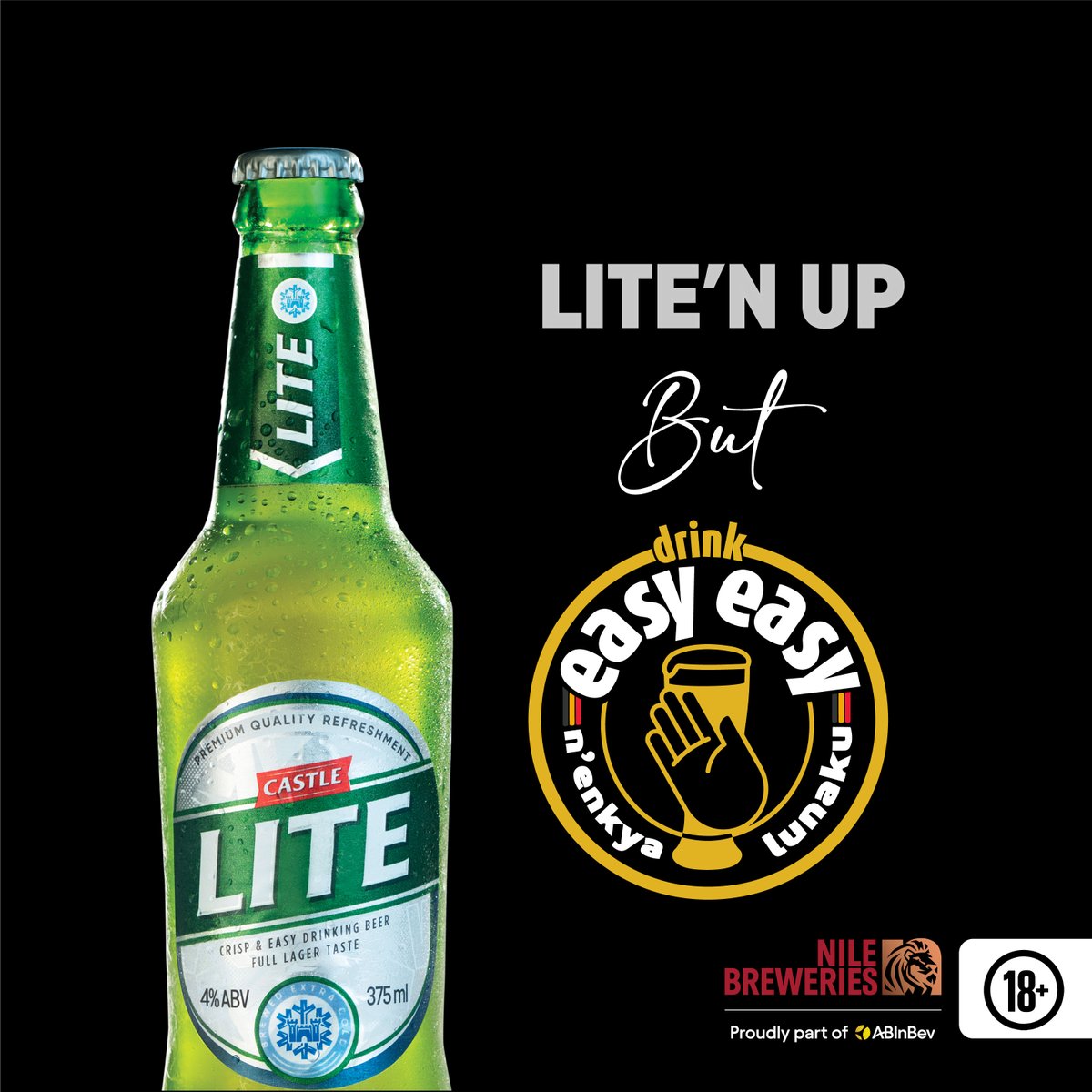 CastleLiteUg's tweet image. Two-s day? Drink Easy Easy and Lite’n up the moment. #NenkyaLunaku #SmartDrinking