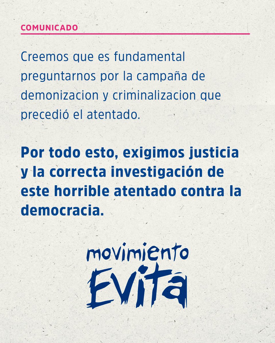 QUE NO QUEDE IMPUNE EL INTENTO DE MAGNICIDIO