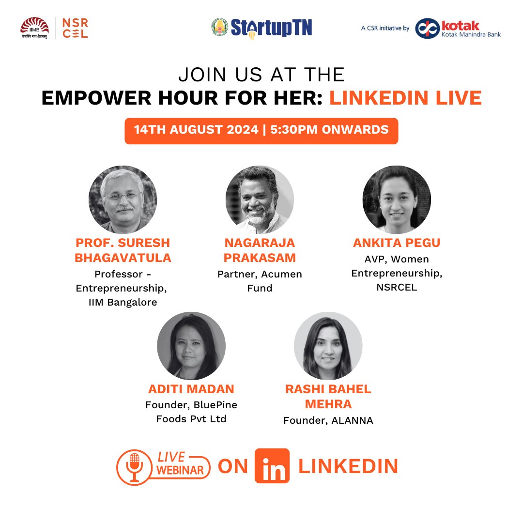 nsrcel's tweet image. Want your burning questions about Women Entrepreneurship and the Women Startup Program answered? Drop them in the comments and be part of the conversation!

#WomenStartupProgram #Startups #IndianStartups #WomenEntrepreneurship #Founders #Incubation #StartupIdea #Growth