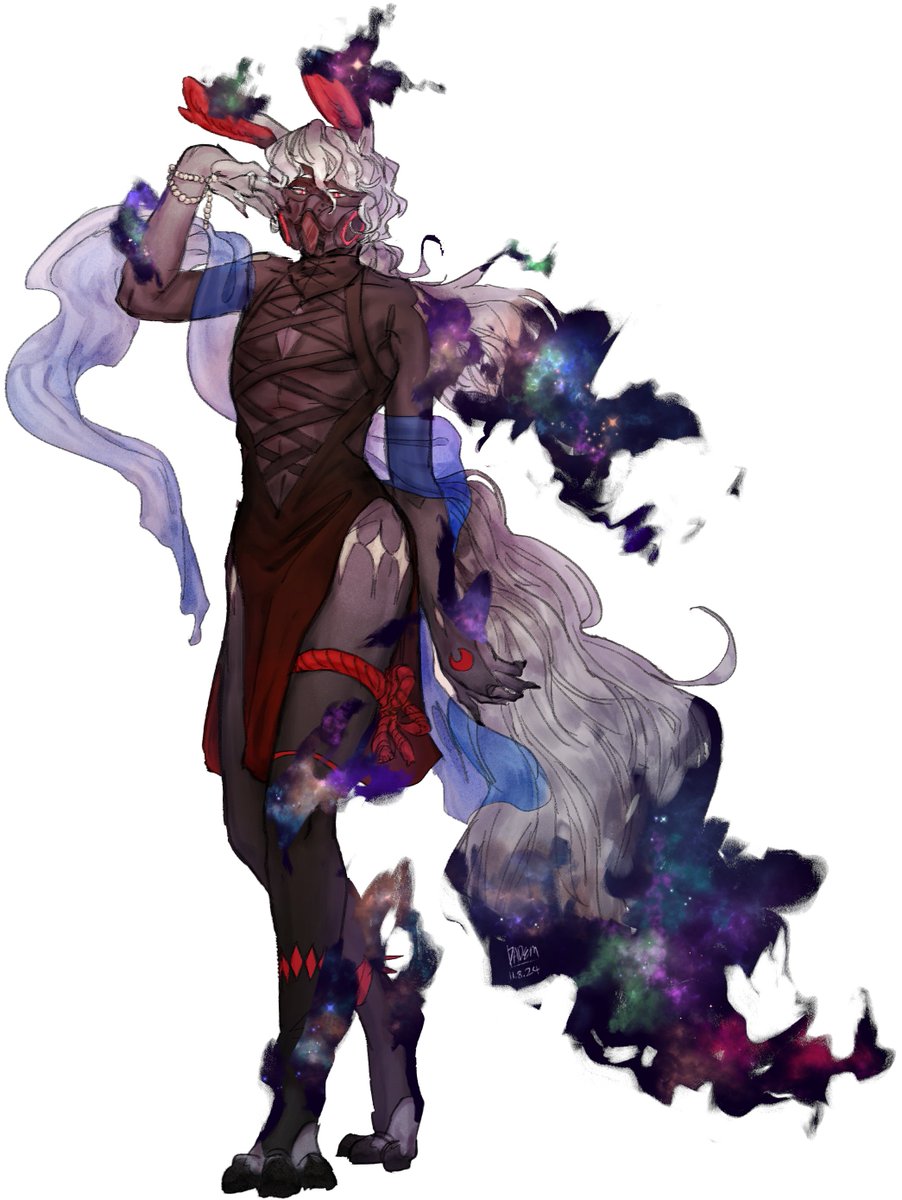 dadem_uwu's tweet photo. bnuy (redesign) i offered to do for @bkr_reon  :3 i love space and special scarves https://t.co/GQlevt10V3