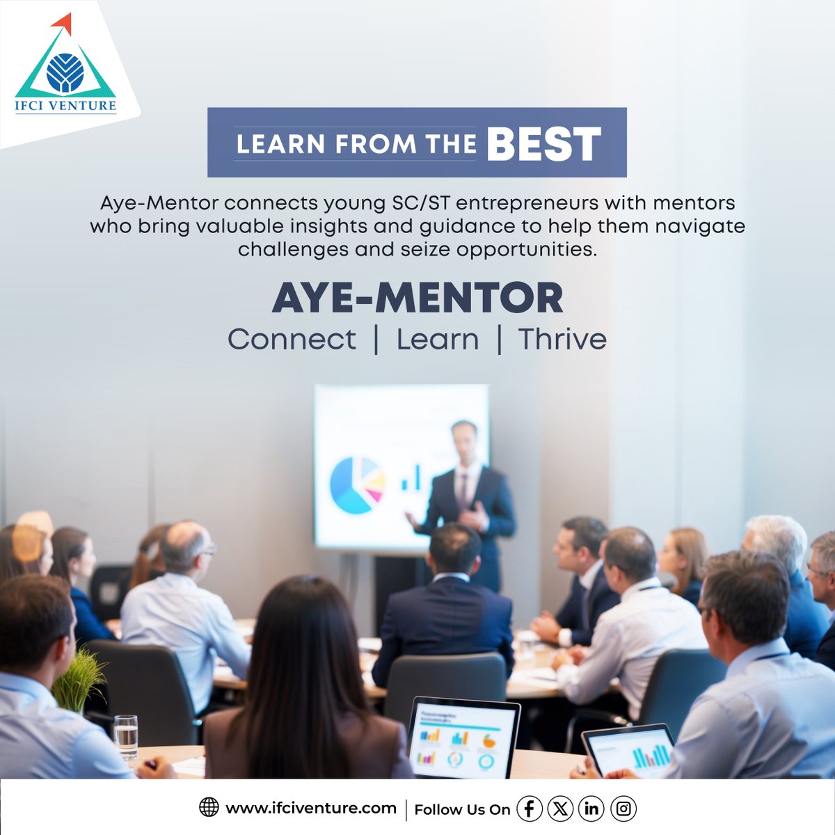 Funds are just one piece of the puzzle. To truly thrive, mentorship is key. Aye-Mentor connects young SC/ST entrepreneurs with seasoned mentors who offer invaluable guidance &amp; support, helping you navigate challenges and unlock opportunities.

#IFCIVCF #AyeMentor #StartupIndia