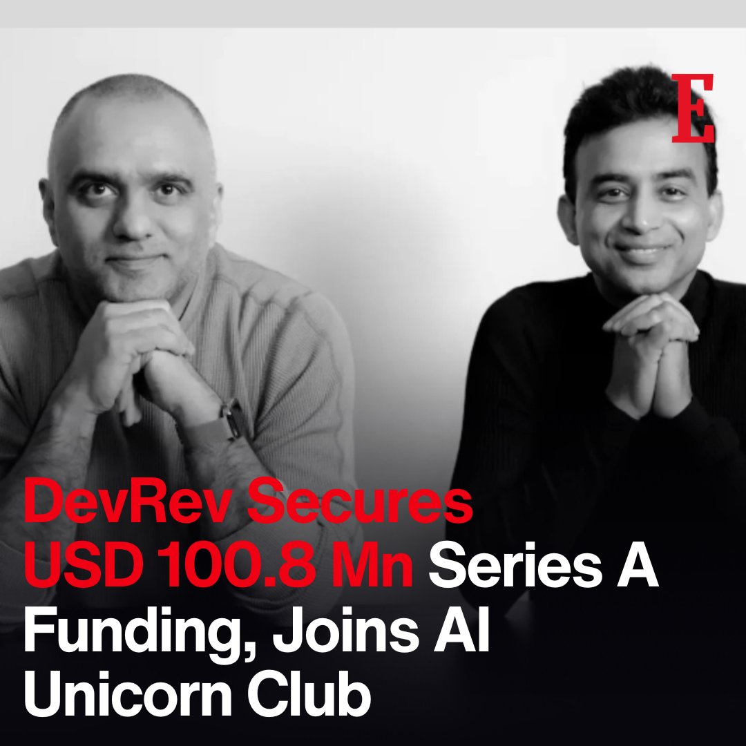 EntrepreneurIND's tweet image. #Update 

DevRev, an AI-driven CRM platform, has secured $100 million in Series A funding led by Khosla Ventures.  This investment catapults the company&apos;s valuation to $1.15 billion, joining the elite unicorn club.

Read the story: ow.ly/Jo2u50SWGbk

#AI #DevRev #SeriesA…