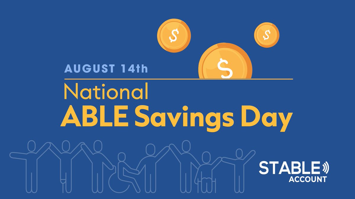 📣 Tomorrow is the first ever National #ABLESavingsDay! 💵

This day raises awareness about ABLE accounts and how they empower people living w/ disabilities to save and invest for their future while maintaining access to critical benefits.

Learn more at stableaccount.com.
