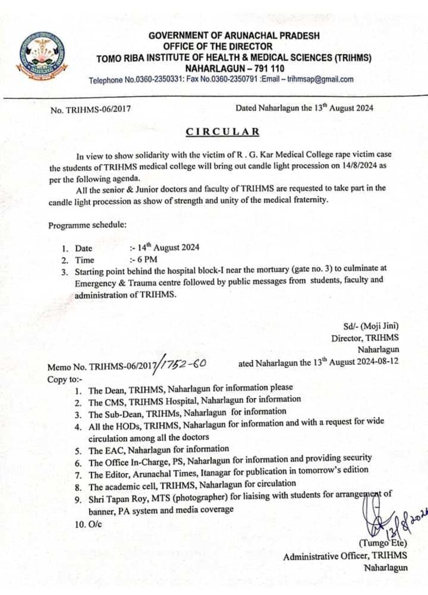 We are in solidarity with the victim of R G Kar MC rape case. WE DEMAND JUSTICE! 
#RGKARmedical #doctor