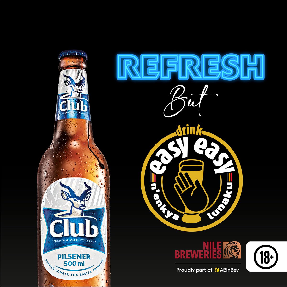 ClubPilsener's tweet image. Join the club of those who know how to refresh with care. 😉 Drink easy easy #NenkyaLunaku 

#SmartDrinking