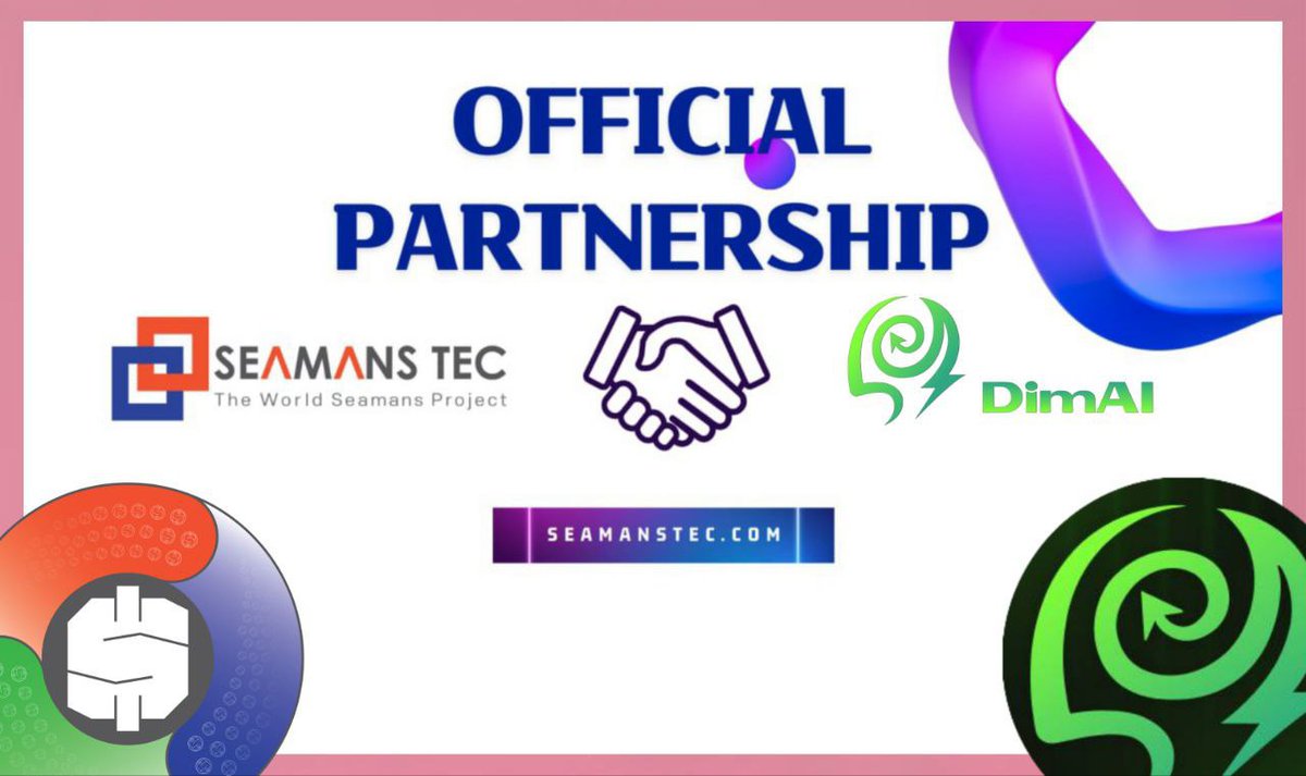 📣 SEAMANS TEC is proud to announce partnership with <a href="/DimAIGlobal/">DimAI</a> .

DimAI is the first one-stop NFT creation platform built on the Qitmeer Network. It aims to leverage AI technology to reduce the difficulty of content creation and provide comprehensive NFT minting services,