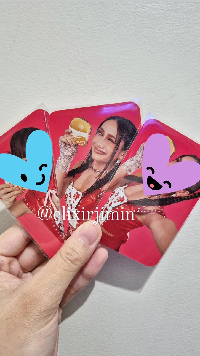 elixirjimin's tweet image. wts lfb ph

✨ BINI × JOLLIBEE PC ✨

↪ Sheena burger - Php. 150

rfs: dupes

mop: gcash | metrobank
mod: jnt | flash ex | lbc | sdd
loc: qc

🏷 bini jollibee jollibini sheena 🍔
#elixirjmnonhands
