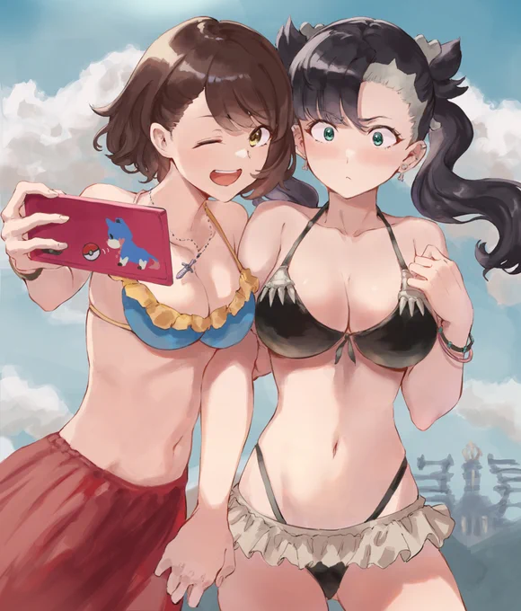 ユウリXマリィ 水着#ポケモン 
