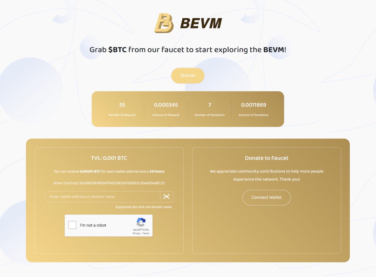 🚀 The #Web3 faucet tool has landed on @BTClayer2

Perfect for developers—get your hands on $BTC testnet tokens effortlessly. 

Start experimenting and building now. Dive into #BEVM at chains.tools/faucet/bevm