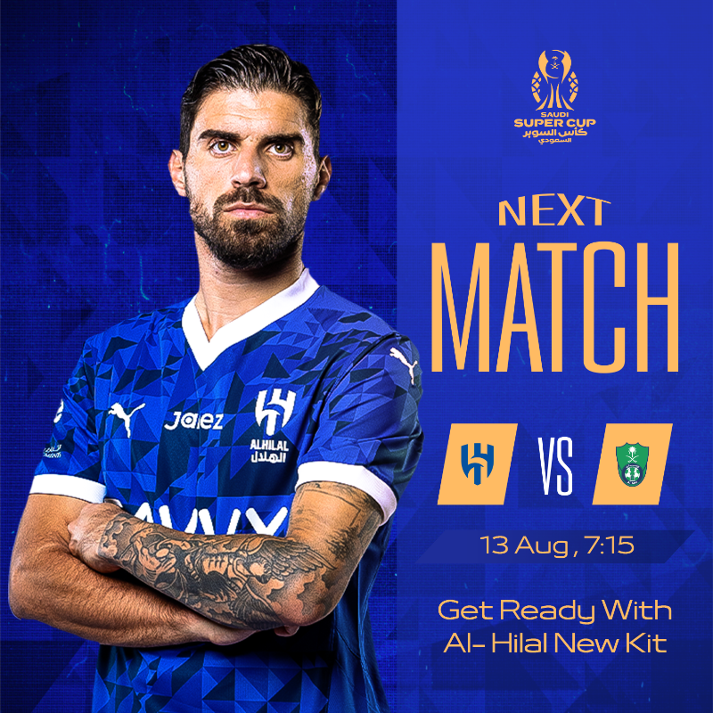 Blustore_app's tweet photo. Get ready for The First Official Match In The season 🤩💙
With Al- Hilal new kit! 👕
Get yours now through #Blu_store📲