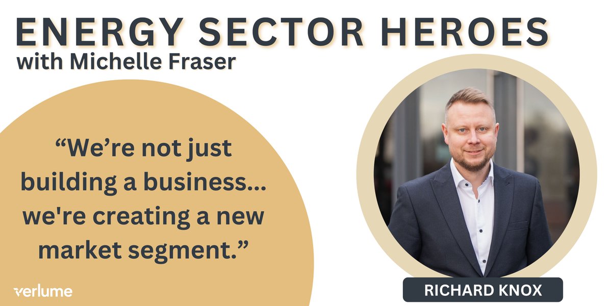 🎙️Richard Knox (CEO, Verlume) was recently interviewed for the Energy Sector Heroes podcast which showcases stand-out individuals in the sector, discussing their careers and backgrounds and how their impact is shaping the future of energy.

bit.ly/3M8qInq

#podcast