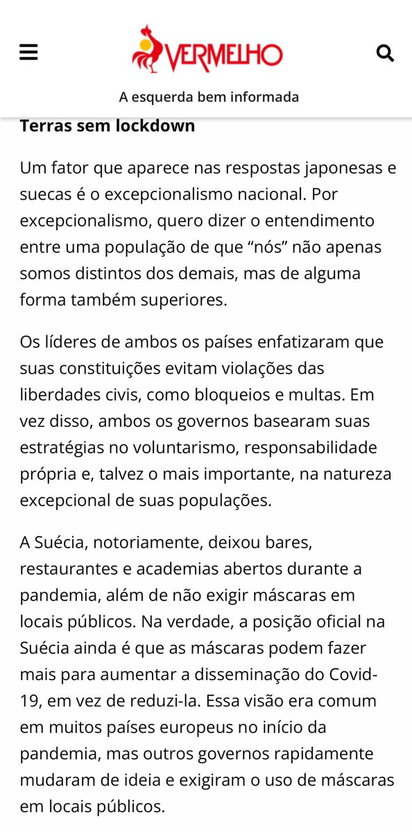 OsmarTerra's tweet photo. Na Pandemia da COVID, 3 países notoriamente resistiram à onda anti-científica do Lockdown, do “fique em casa” e “fecha tudo”! Foram a Suécia, o Japão e a Coreia do Sul, que não fecharam o comércio nem as escolas e nem tornaram as máscaras obrigatórias. Eles foram massacrados pela mídia mundial que os acusava de “genocídio”. Mas não se abalaram e serviram para comparar as estratégias com o resto do mundo. Agora, mais 4 anos passados, dá para comparar seus resultados objetivos com grandes países que fizeram o lockdown radical, como Brasil, Estados Unidos e Reino Unido. Comparem a taxa de mortalidade por COVID/milhão de habitantes dos que fecharam quase tudo: Brasil - 3.303/Milhão; Reino Unido - 3.389/Mi.; Estados Unidos - 3.642/Mi., com a dos que não fecharam nada : Suécia - 2.682/Milhão; Coreia do Sul - 700/Mi.; Japão  - 595/Mi. (covidvisualizer).Qual estratégia teve melhor resultado?! (Anexo matéria de 2021, de jornal da esquerda atacando a estratégia da Suécia e Japão). O pai da verdade é o tempo…