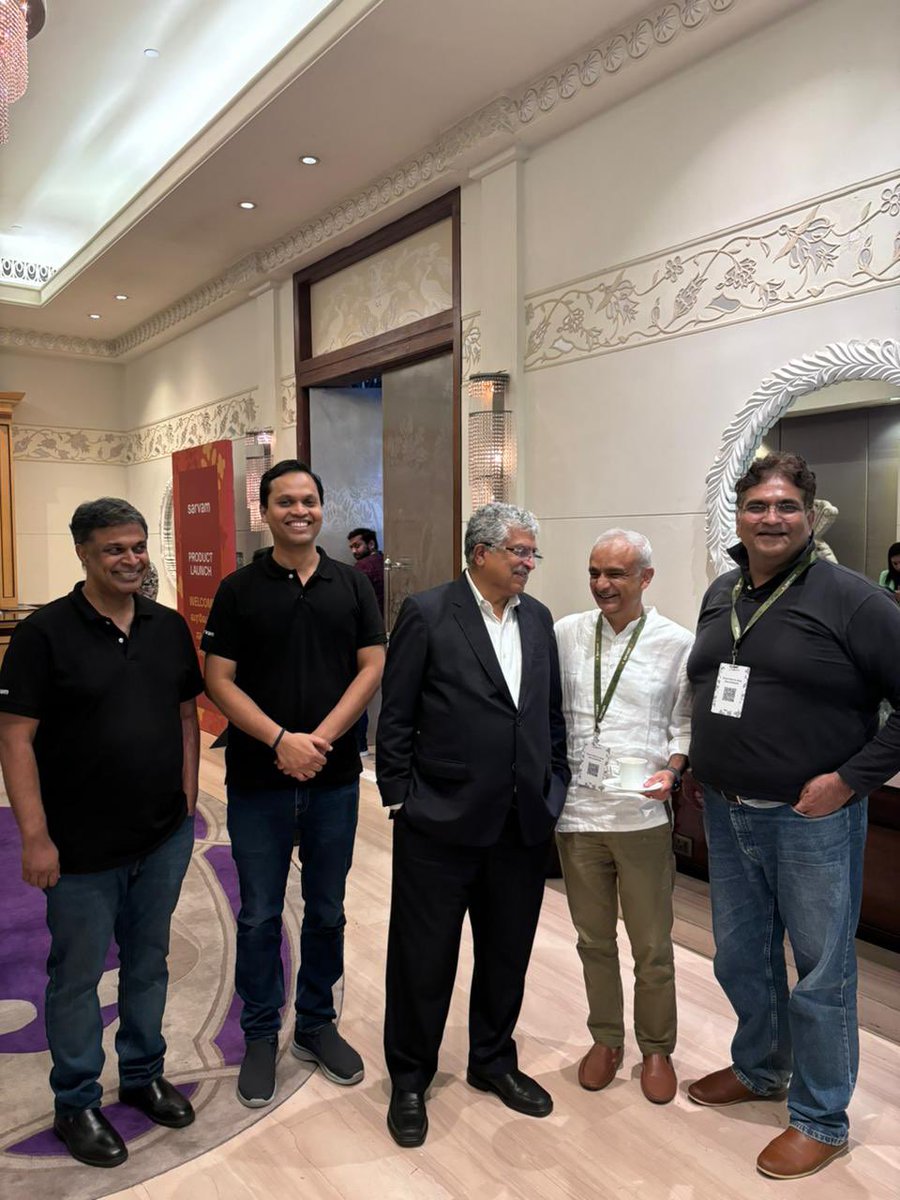 shivithukral's tweet photo. Absolutely mind blowing day with @SarvamAI team which launched a range of their products to showcase power of GenAI and Llama 3.1 by @AIatMeta ! Solutions on @WhatsApp was coolest! @NandanNilekani said it right , India will be the place where impact and use cases will be built ! https://t.co/zJ9zkSs1Ao