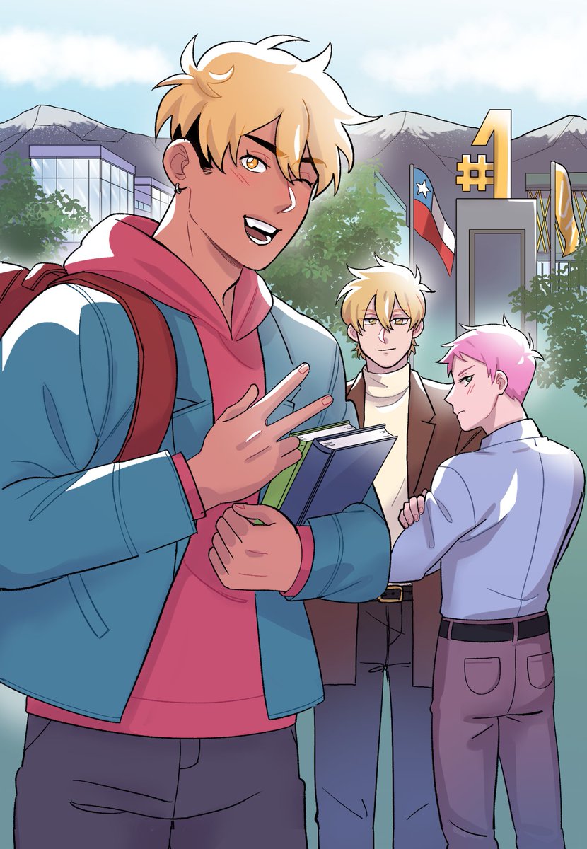 torredebabel's tweet photo. Hi friends, today is my birthday!!!!!!! 🎂And if you want to give me a pretty nice gift, go read Triple Ace!!!! a romcom comic that is now available in English on Webtoon. It was originally serialized in Spanish from 2021 to 2023.
💖Read Here: https://t.co/1577flPG0p https://t.co/5kbpr0jrAg