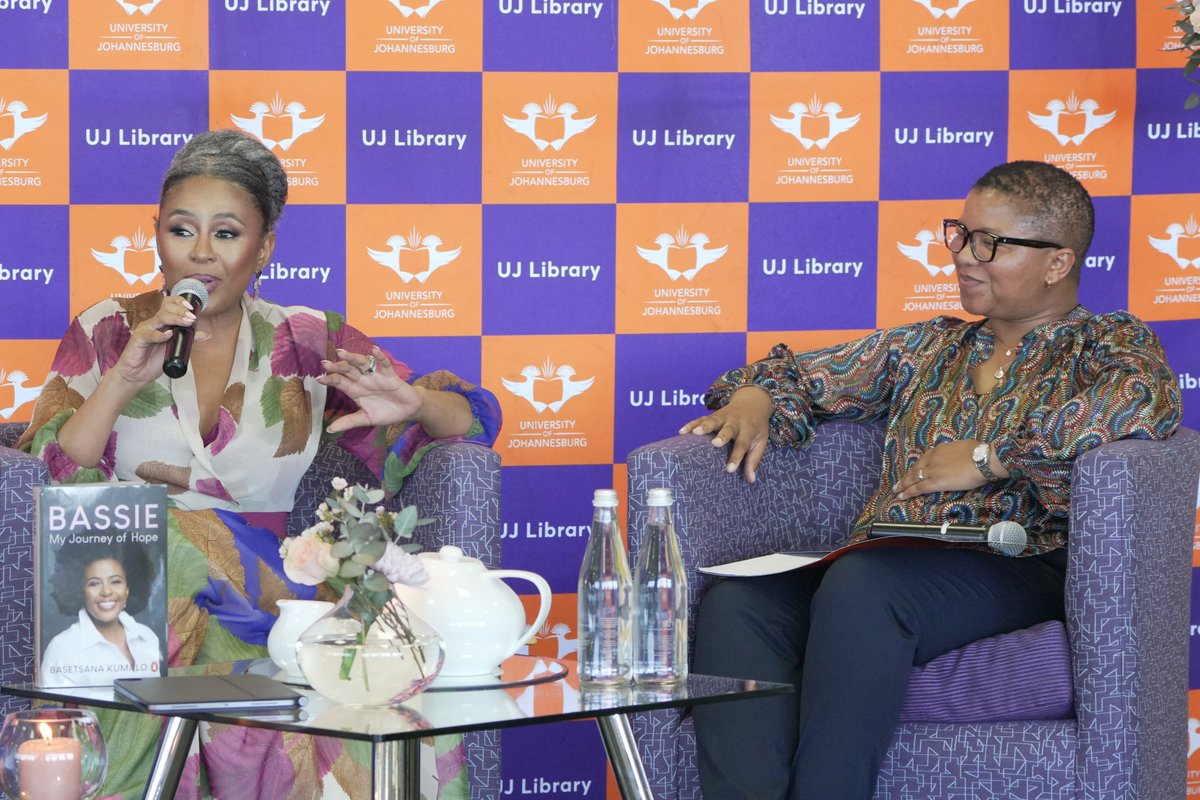 UJLibrary's tweet image. Book Discussion
My Journey of Hope by Basetsana Khumalo in conversation with Nolwazi Mamorare.

#myjourneyofhope #investinwomen #fortheloveoflearning #ujlibrary #uj #bassie #basetsanakhumalo