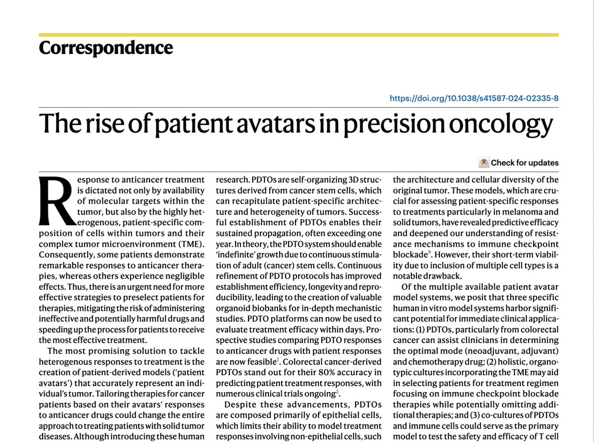 There is an urgent need for more effective strategies to preselect patients for therapies, mitigating the risk of administering ineffective, potentially harmful drugs and speeding up the process for patients to receive the most effective treatment go.nature.com/4cXfuy8