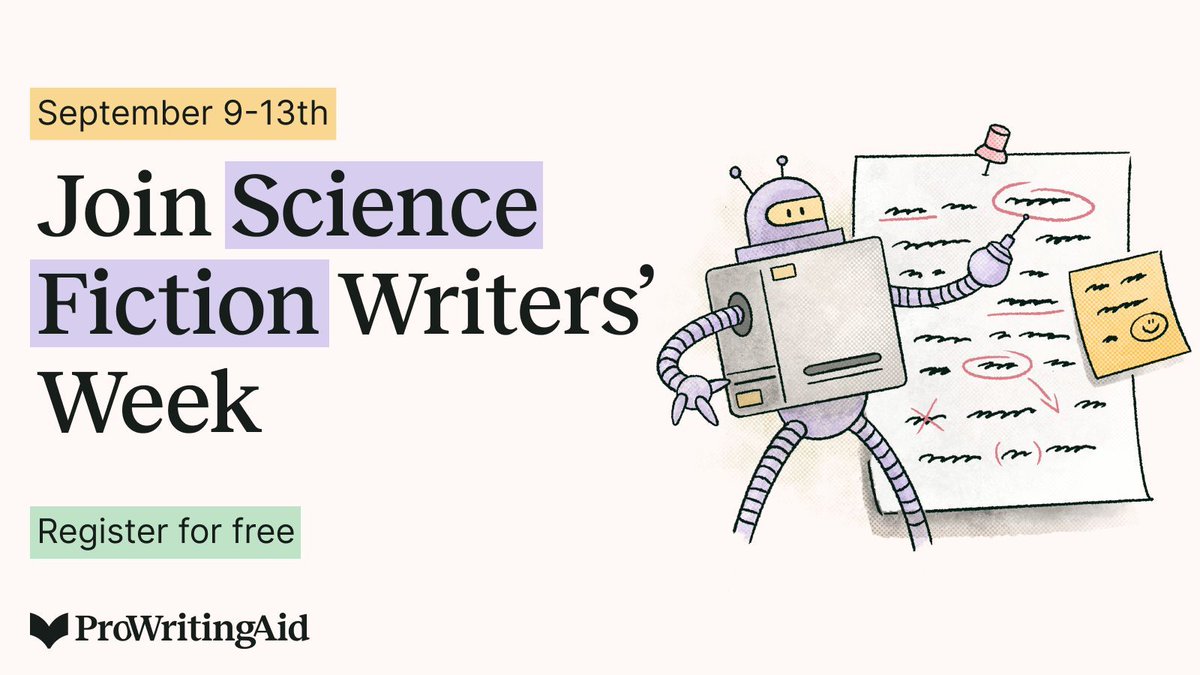 🛸 Science Fiction Writers' Week returns September 9-13, 2024.

Unlock the secrets for writing, editing, and publishing a #sciencefiction story at this free online summit.

Register now: bit.ly/3KIHmdg 

#Writer #WritingCommunity #amwriting #writerscommunity