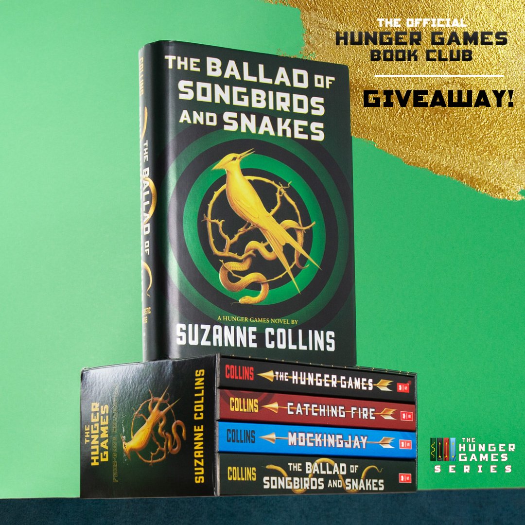 SWEEPSTAKES! One lucky entrant will win a hardcover copy of The Ballad of Songbirds and Snakes with a bookplate signed by Suzanne Collins and 10 more will each win a paperback boxed set containing all 4 Hunger Games books. Enter for your chance to win! bit.ly/3SMJyo6