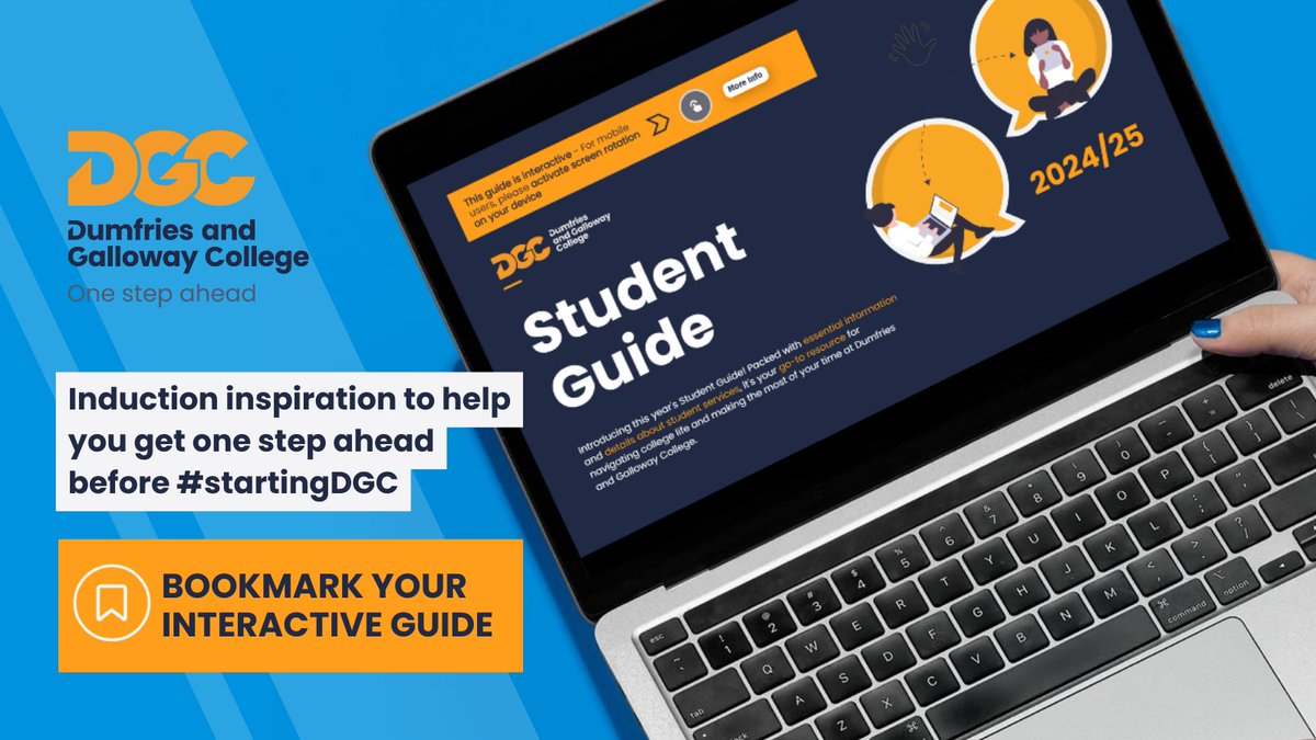 DandGCollege's tweet photo. 📚 Start Induction Week right! Download and bookmark our Interactive Guide for 24/25 🗂️—your go-to for student support, and everything you need to know!
👉 https://t.co/rG4dQUR7Xg
Stay prepared and #StartingDGC strong! 🌟
#DumfriesAndGallowayCollege #InductionWeek https://t.co/cnTWSwfWt4