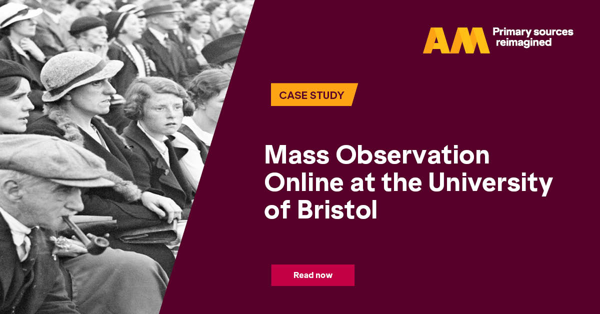Discover how the University of Bristol leveraged Mass Observation Online and used this resource to enrich student research and learning outcomes. Take a look at our case study: bit.ly/3SEluDS