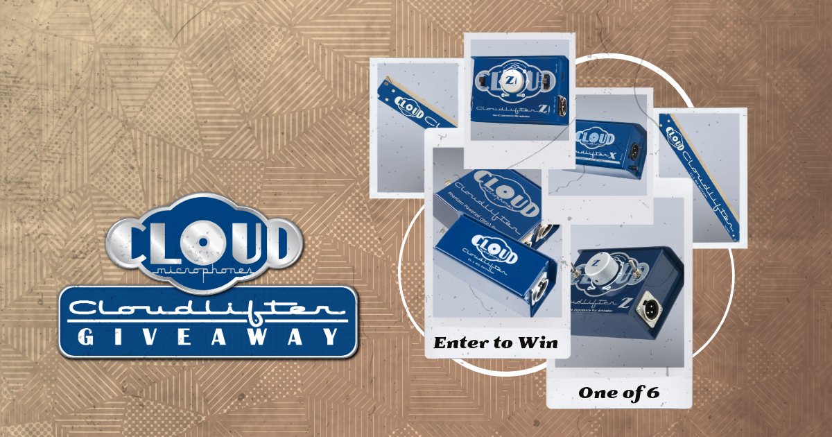 AmericanMusical's tweet photo. 6 @CloudMics #Cloudlifter #MicActivators, 6 Winners! This #giveaway features one of each type of Cloudlifter currently available at AMS. Each will add incredible #audio performance to #dynamicmicrophones for #recording or broadcasting!
Enter here: https://t.co/LMbOT0cHwx https://t.co/5pZtTNhd2z