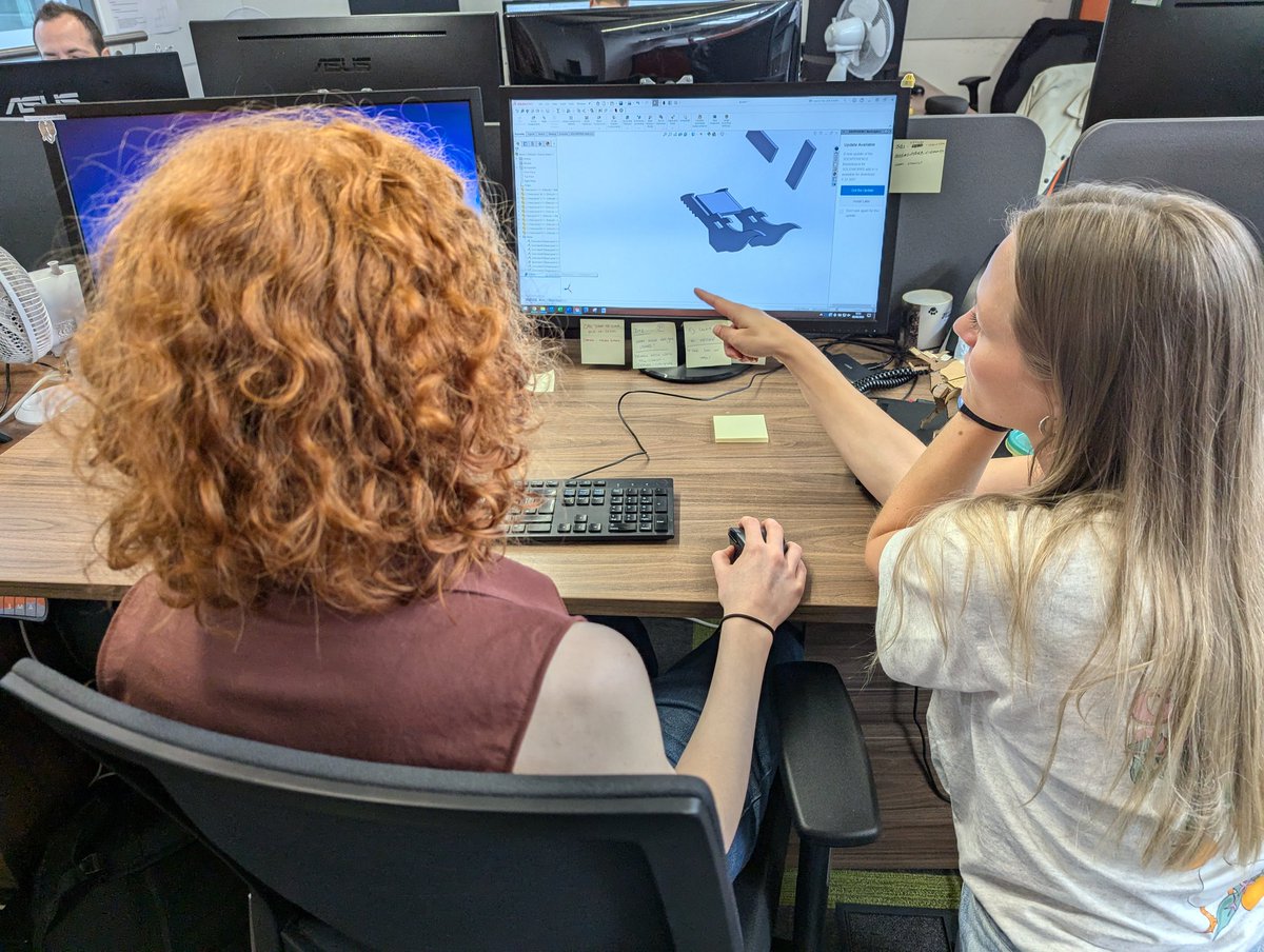 MrsEyles's tweet photo. Cassia &amp; Francis spent the day at #jcareydesign transforming their #onesheetchallenge models into Solidworks based production drawings; one new bike rack and a dragon head to look forward to! Thank you @JCareyDesignLtd from all at @IGSDT  @Ilkleygrammar https://t.co/WAhCrucNyg