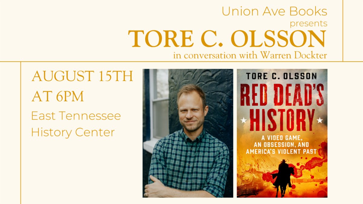 ToreCarlOlsson's tweet photo. Hey Tennessee friends: you are warmly invited to the book launch for RED DEAD'S HISTORY this Thurs., Aug 15, 6 pm, at @eastTNhistory, 601 S. Gay St., Knoxville. We'll also be screening a @LandGrantFilms  documentary about my class and book. RSVP at https://t.co/AUsjZhqKEm. Free! https://t.co/5TvtQ87pHH
