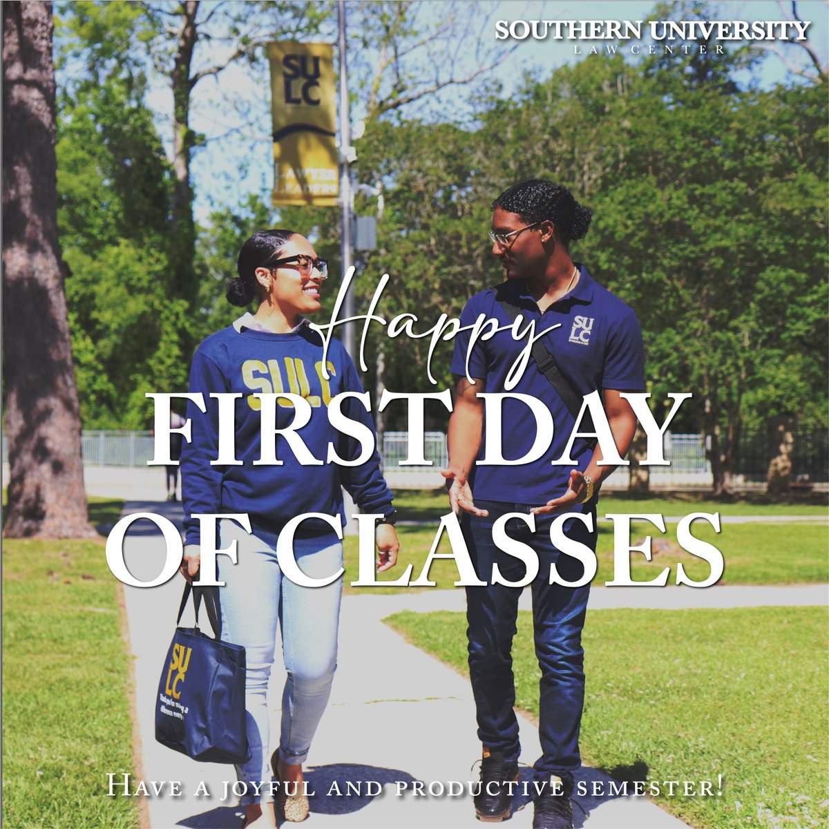 SouthernULaw's tweet photo. Welcome back, #SULC family! Happy first day of classes, we can’t wait to hear about all the great things you will accomplish this school year. #AnalysisMatters #SULC #LawSchool https://t.co/c7WtVnqAJj