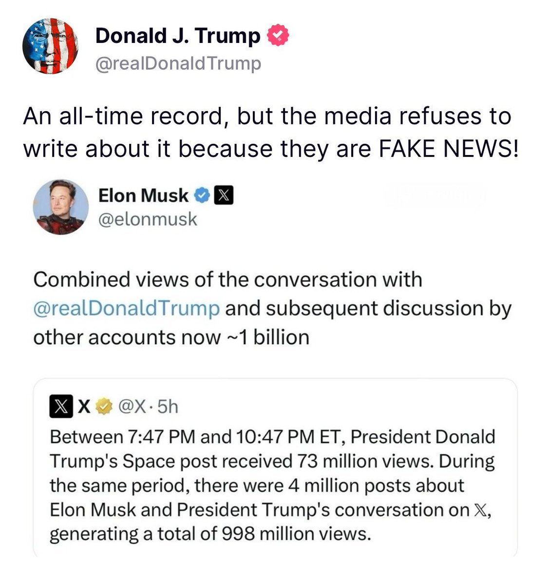 GOP's tweet image. While the Fake News works overtime to cover for Kamala&apos;s historic inaccessibility, President Trump is reaching voters where they are!