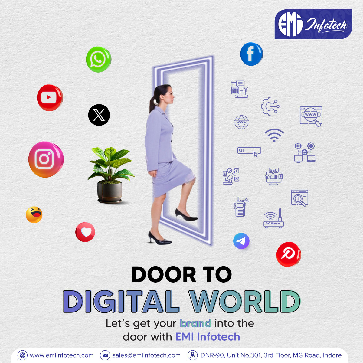 Emiinfotech's tweet photo. Step into the future of digital perception with EMI Infotech. We help you open the boundless doors to your digital success to make a splash in the online world. Connect us Today.
#digitalmarketing #emiinfotech #indorebusiness #indorecity #itcompany #startups #creativity #indore https://t.co/jAnJVPHCJv