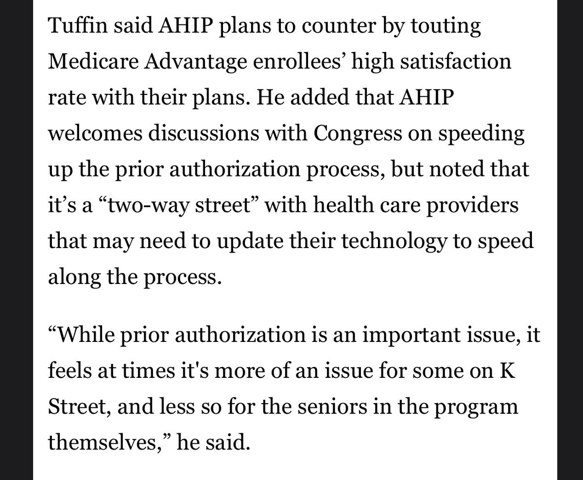 It is not “a two-way street” The whole concept of prior auth only benefits insurers and despite this clever framing I can assure you there are about 130,000 family physicians and their patients who experience the negative consequences of these policies each day.