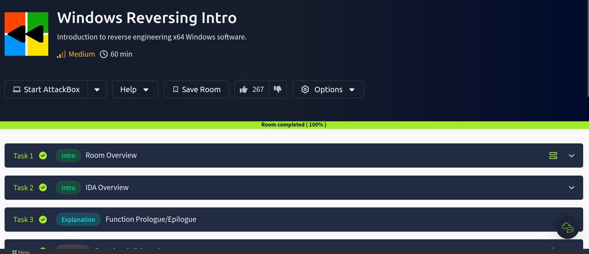realperumalj's tweet image. This room has stuffed ton of things into my mind, Perhaps, I should take a breath and revisit it!
#reverseengineering #reversing #binaryanalysis