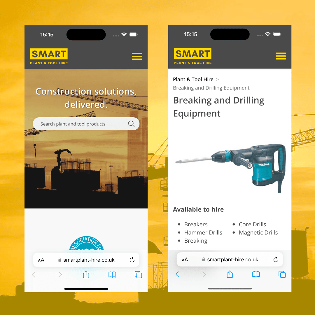 digidomuk's tweet photo. We recently developed a new website for Smart Plant and Tool Hire as part of their exciting company launch. Thrilled to be part of their journey and looking forward to many more years of collaboration! 🎉 

#webdesign #construction #companylaunch #newcompany #liverpoolbusiness https://t.co/f9uNCItqkG