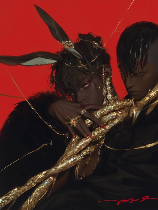 &ldquo;A Couple of Couples&rdquo; 🪢🐰👩&zwj;❤️&zwj;👨 #aiart #midjourneyV6 #nijijourneyv6 https://t.co/TvGaB7rpQP<a href="/tag/aiart"class="tags">#aiart</a><a href="/tag/midjourneyv6"class="tags">#midjourneyV6</a><a href="/tag/nijijourneyv6"class="tags"><span>#nijijourneyv6</span></a>