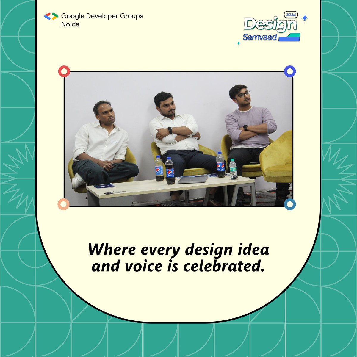 gdg_noida's tweet image. 🎨 Big Ideas, Bigger Impact! 🚀 Dive into the world of design at #DesignSamvaad2024—where every idea sparks innovation and every interaction shapes the future! 🌟 Ready for a challenge?  #DesignRevolution