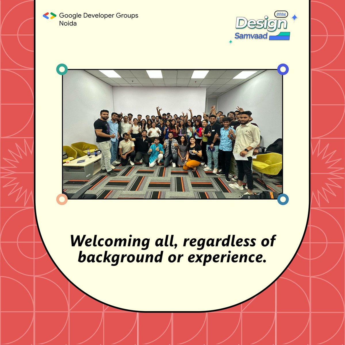 gdg_noida's tweet image. 🎨 Big Ideas, Bigger Impact! 🚀 Dive into the world of design at #DesignSamvaad2024—where every idea sparks innovation and every interaction shapes the future! 🌟 Ready for a challenge?  #DesignRevolution