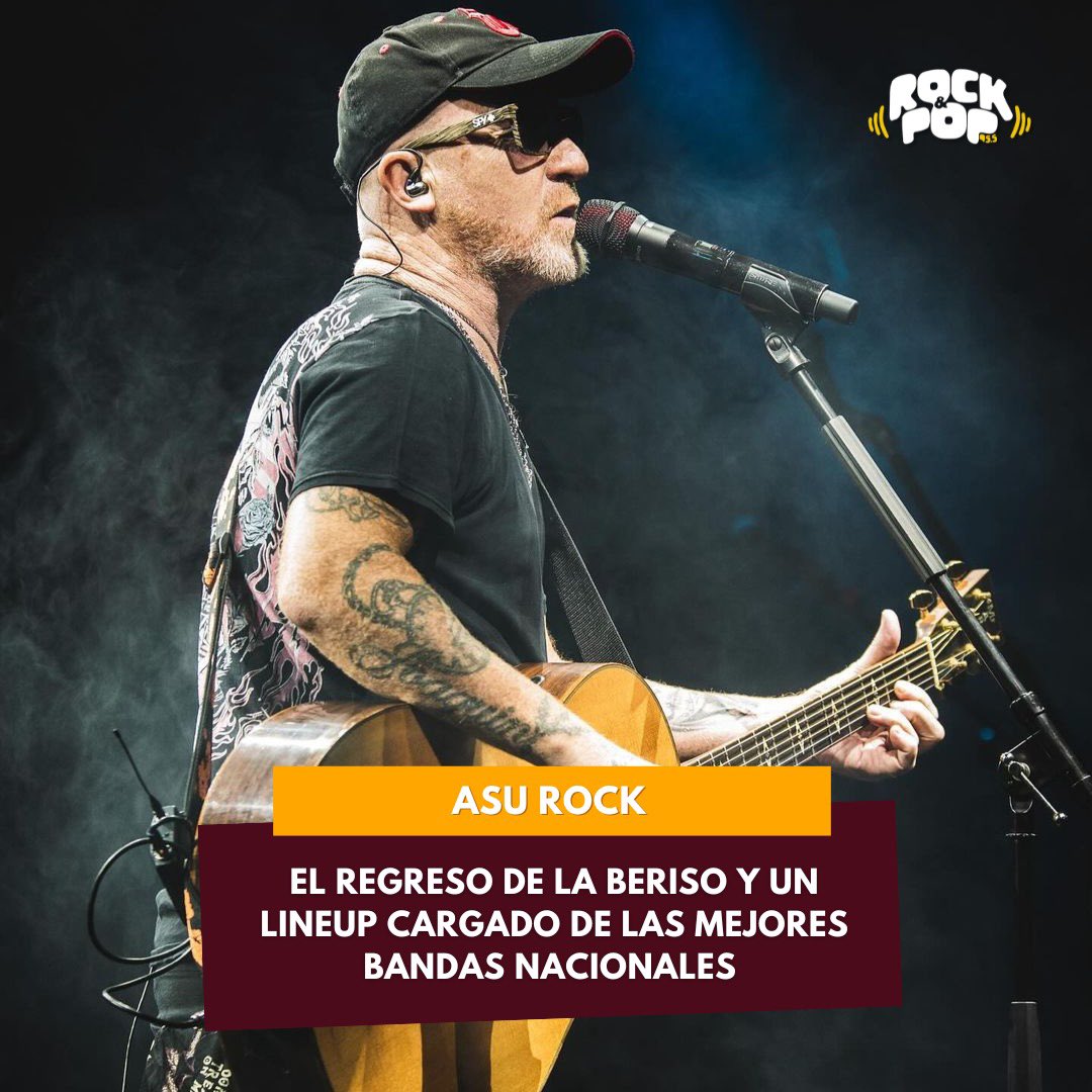 rockandpop955's tweet photo. 🤘LLEGA EL ASU ROCK FESTIVAL 🔥

El 7 de septiembre📆, Asunción se convertirá en el epicentro del rock con la primera edición del @AsuRockFestival 🇵🇾🔥 en la Ueno COP Arena 📌

Con el regreso de @LaBerisoOficial 🇦🇷y un lineup cargado de las mejores bandas nacionales🔴⚪️🔵 como @salamandrapy 🦎 , @floumusic 🕶️, @ovejasnegraspy 🎸, @PornostarsRock 🔥, y @goianrock ⚡️

Además de la música, te espera un día lleno de buena comida, entretenimiento y activaciones🚀

👉Las entradas LIMITADAS‼️ ya están a la venta en @tutiparaguay 🎟️

Produce: #TheVenue 
Invita: La 95.5FM #RockandPop 🤟🏻