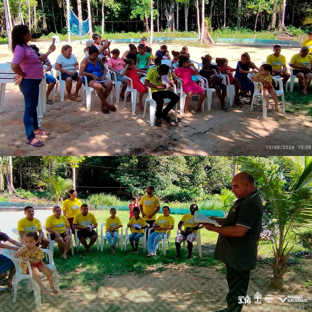 Louvado seja Deus por mais batismos na Amazônia! Nossos corações estão alegres, porque 7 irmãos declararam que Jesus Transforma e desceram às águas, em Oriximiná (AM). Continue orando e investindo: missoesnacionais.org.br/contribuir