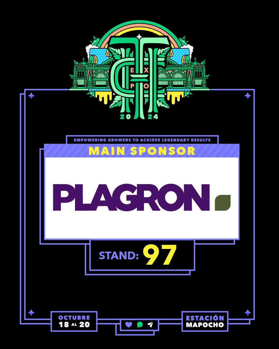 thcexpocl's tweet photo. Descubre a #PLAGRON el Main Sponsor de THC Expo, el epicentro del networking y la innovación del cannabis en Latinoamérica 🍁🍯🌿 https://t.co/XNA8lFxtK4