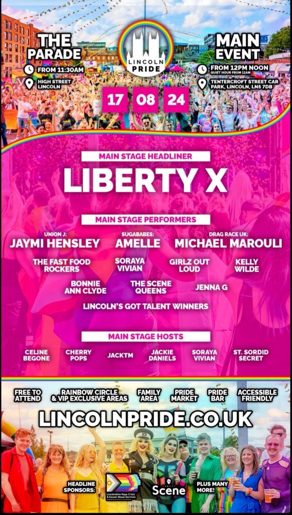 LauraInATARDIS's tweet photo. So this weekend Nora Divergent is gonna be on the same stage as @MichaelMarouliX , The FAST FOOD ROCKERS and LIBERTY X?! That’s WILD to me! Can’t wait to make @lincolnprideuk a little more DIVERGENT on Saturday! #Pride 🏳️‍🌈🏳️‍⚧️🌈♾️🎉🤩🤭🌟 https://t.co/fNpgKjOyWG