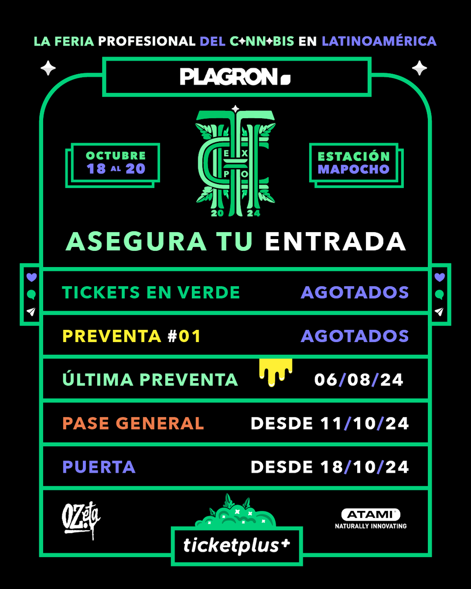 thcexpocl's tweet photo. 🚨¡La última preventa de THC Expo ya está aquí!🚨

https://t.co/UVHtsHFOJD https://t.co/l9PRWgX2iz