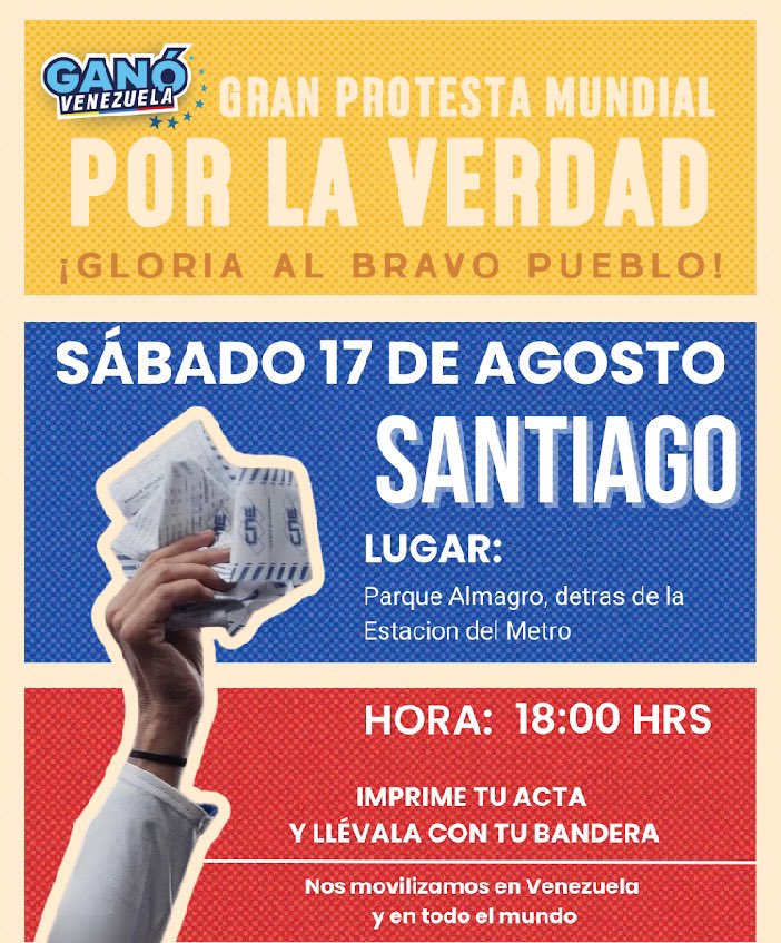 pipeojeda's tweet photo. @ConVzlaComando Acá en Chile tb apoyamos al pueblo Venezolano, pero a las 18 horas en Stgo esta oscuro y eso hará que no salga mucha gente, idealmente debería ser a las 15 o 16 horas. https://t.co/fyqi6AJYqj