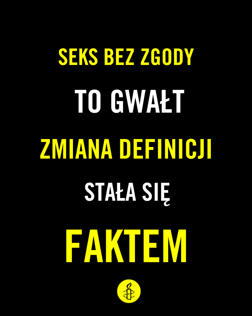 Po wielu latach działań tysięcy osób oraz starań organizacji zmiana definicji zgwałcenia stała się faktem. Według nowego prawa, które w zeszłym tygodniu podpisał Prezydent, definicja gwałtu uwzględnia teraz także brak zgody na seks.