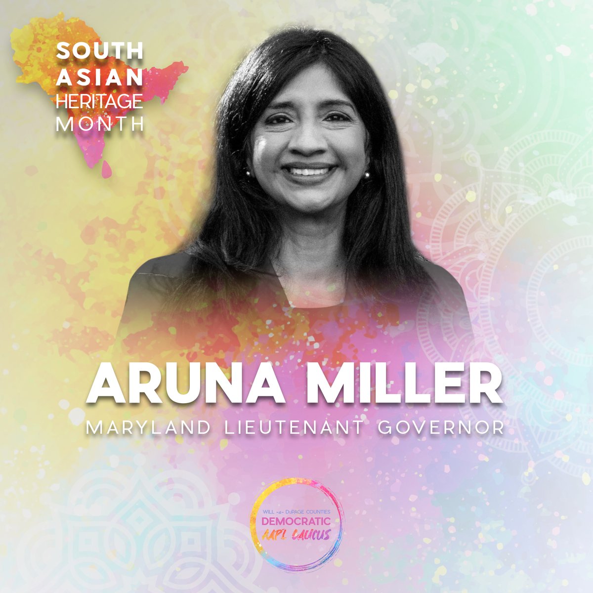 WDDAAPI's tweet image. #SouthAsianHeritageMonth Spotlight: Maryland Lt. Governor Aruna Miller
First South Asian woman and immigrant to hold statewide office in MA. Civil engineer and former state delegate, dedicated to public service, championing equity, STEM, and community safety